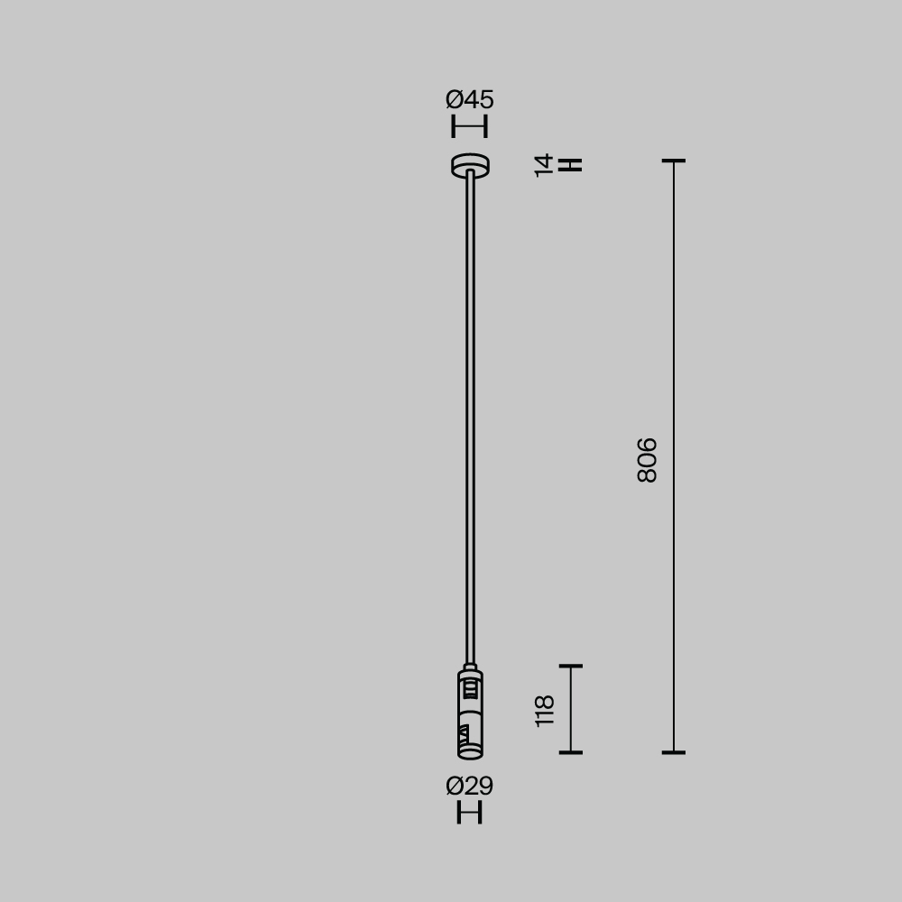 Крепление потолочное двойное Maytoni Flarity TRA159C-D1-B