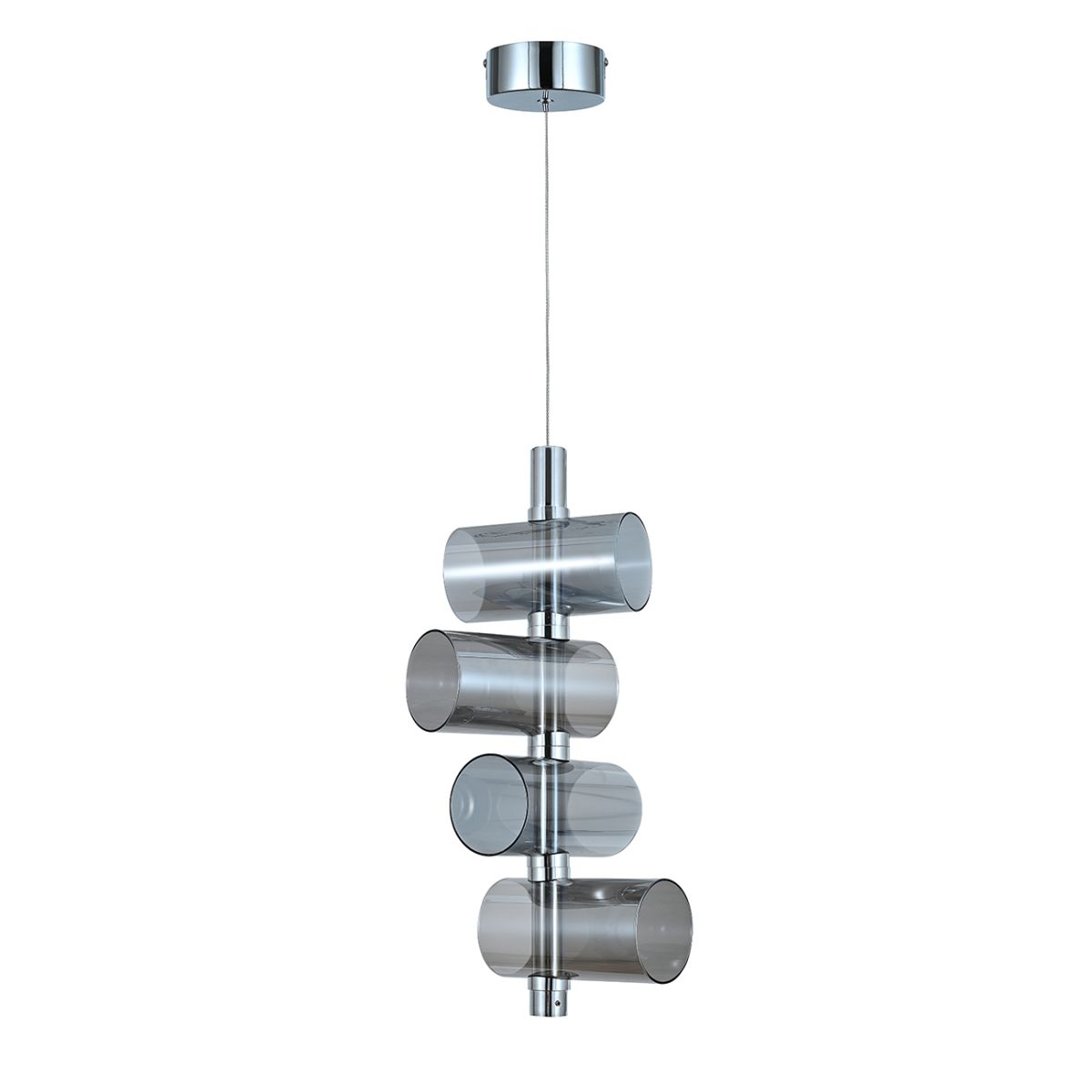 Подвесной светильник цилиндрический Indigo Equilibrio 11076/1P Chrome V000216L