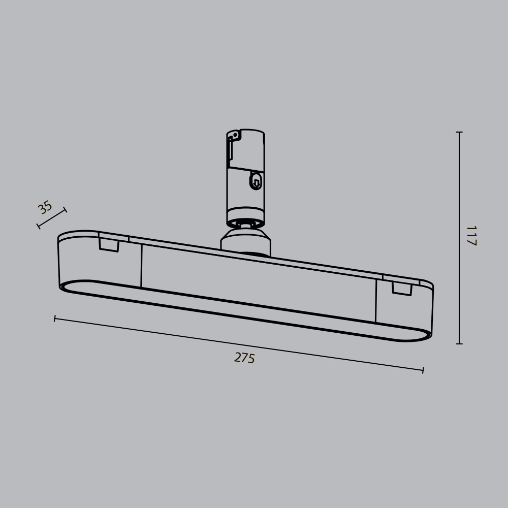 Трековый магнитный светильник Maytoni Basis Rot TR202-1-10W3K-B