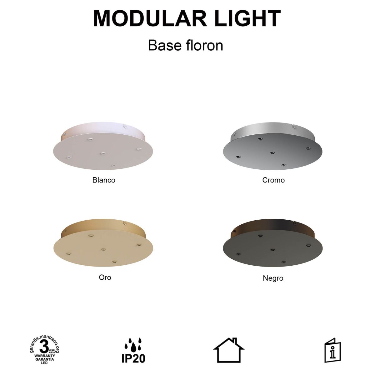 Основание потолочное 5L Mantra Modular Light Florones 9363