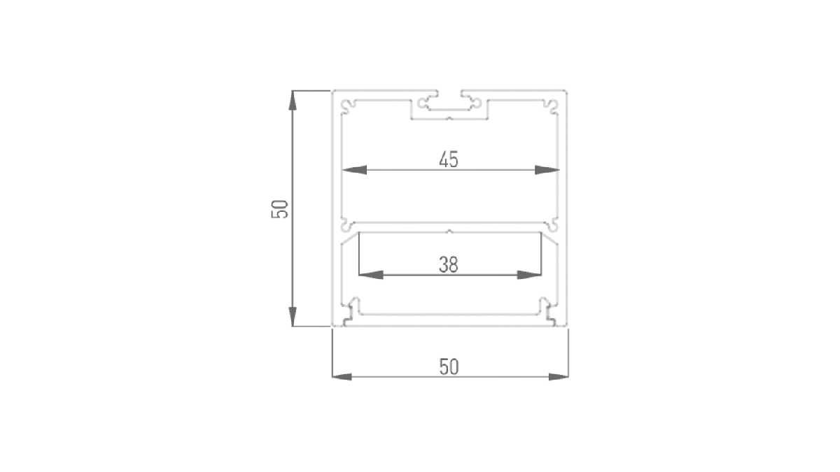 Профиль алюминиевый DesignLed LS.5050-B-R 004772