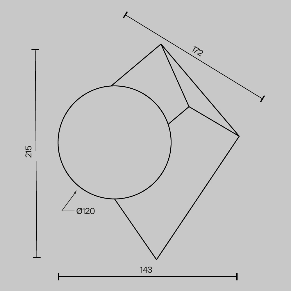 Настенный светильник Maytoni Cubeo MOD445WL-01B