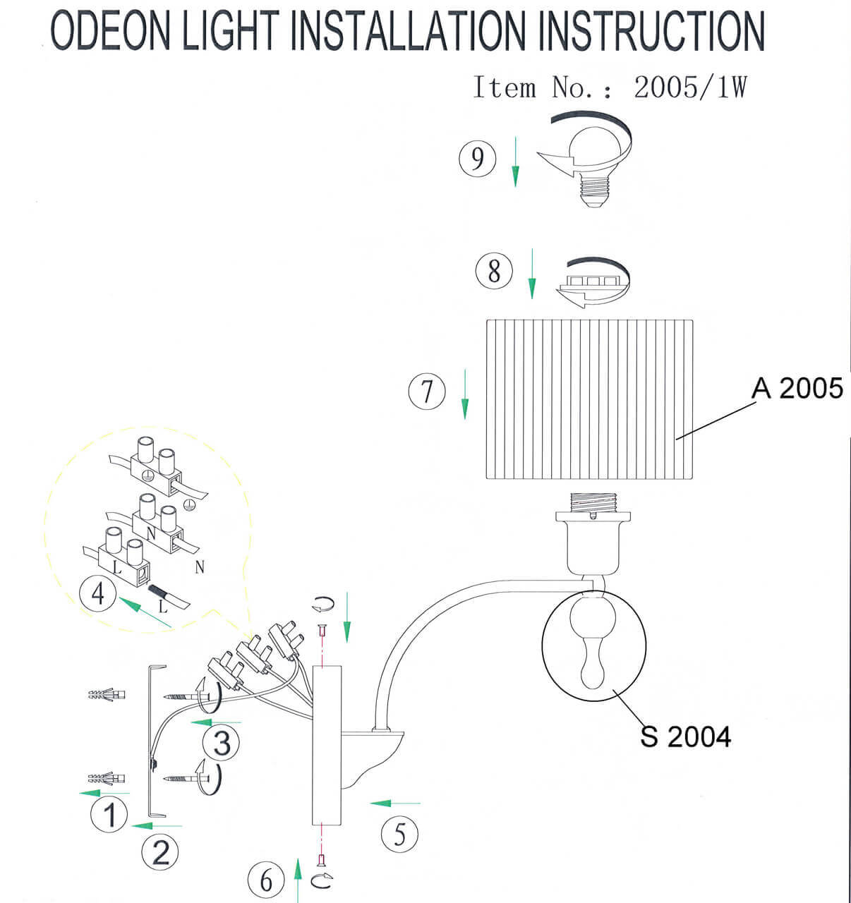 Бра Odeon Light Viga 2005/1W в #REGION_NAME_DECLINE_PP#