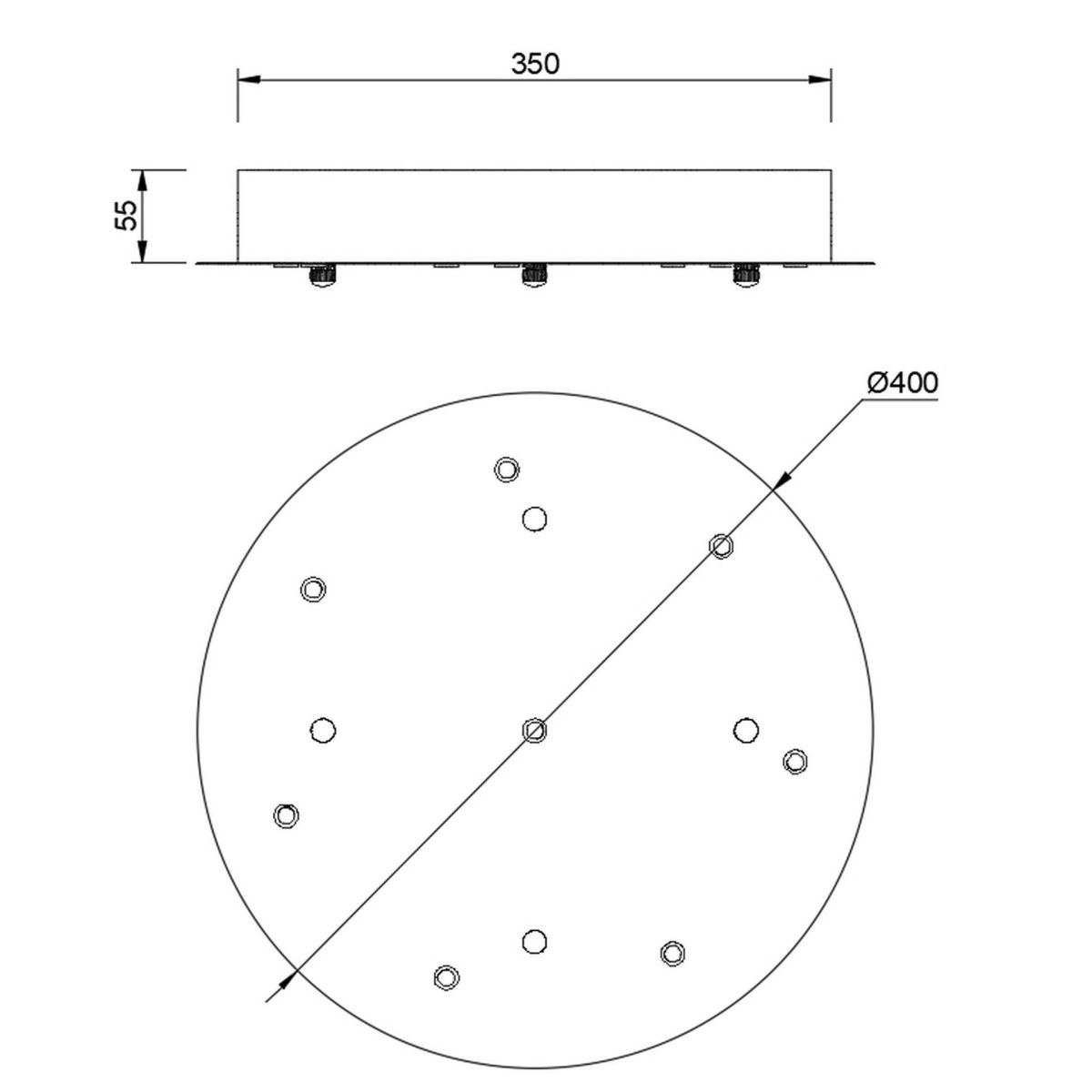 Основание потолочное 8L Mantra Modular Light Florones 9366