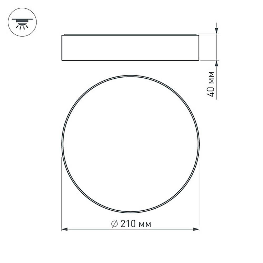 Накладной светильник Arlight SP-RONDO-210A-20W Day White 022230