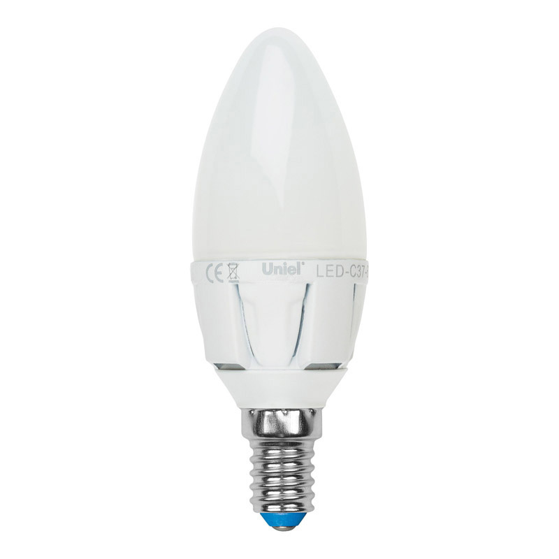 

Лампа светодиодная (UL-00002411) E14 7W 4000K матовая LED-C37 7W/NW/E14/FR PLP01WH