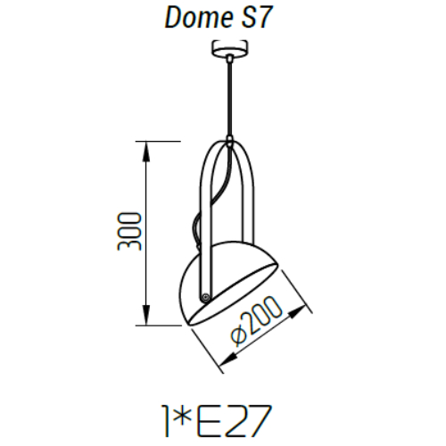 Подвесной светильник TopDecor Dome S7 09