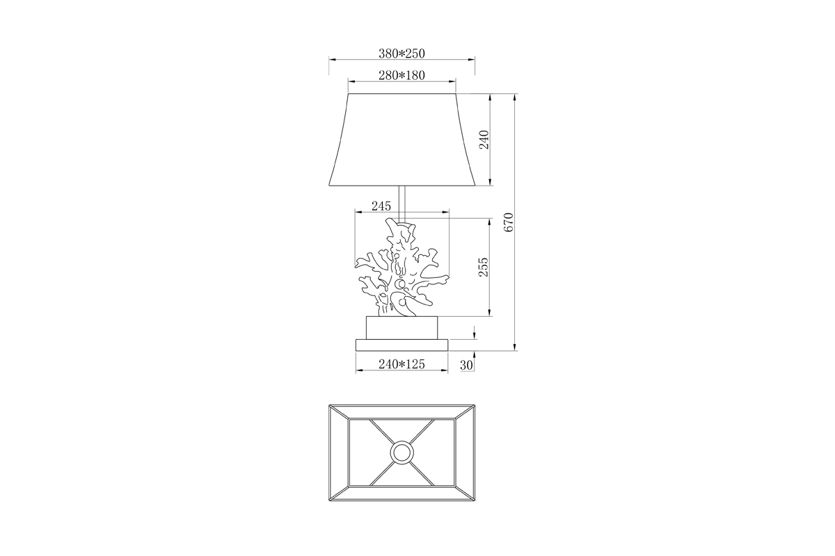 Настольная лампа Garda Decor K2BT-1004