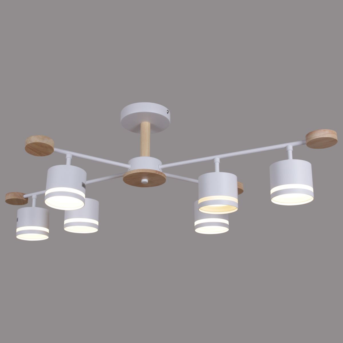 Люстра на штанге Reluce 78730-0.3-06 GX53 WH+WOOD