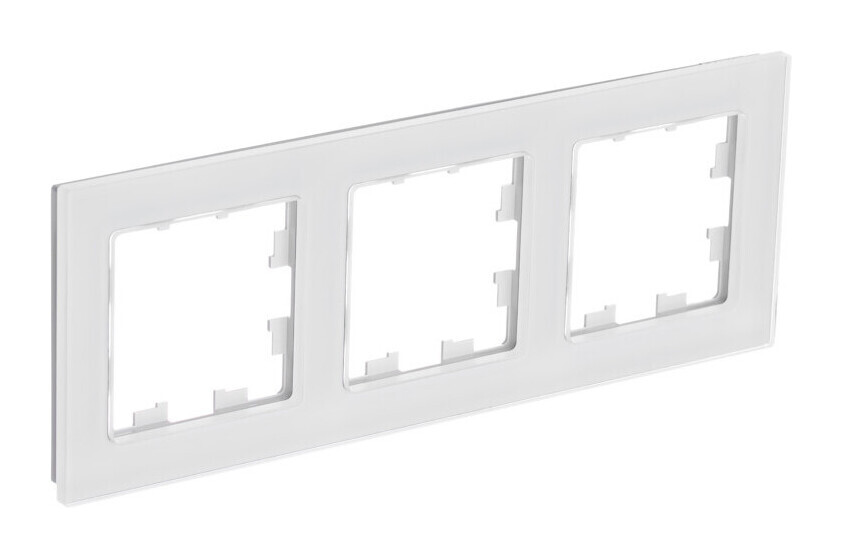 Рамка 3-ая Systeme Electric AtlasDesign Nature Натуральное стекло Белый ATN360103