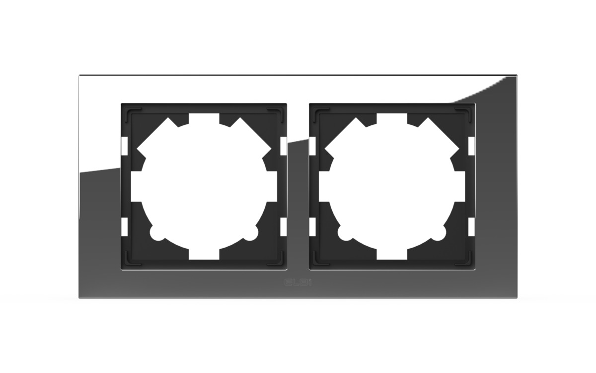 Рамка двухместная ELBI Zena Platin 500-073100-226
