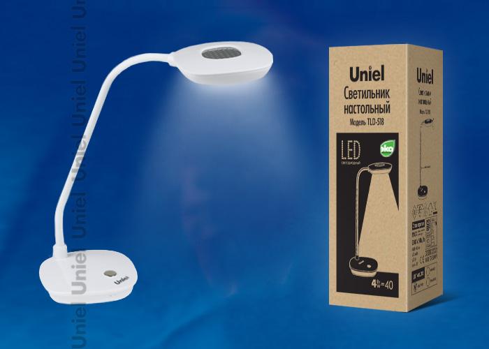 Настольная лампа (09107) Uniel TLD-517 Silver-Black/LED/900Lm/2700-6400K/Dimmer