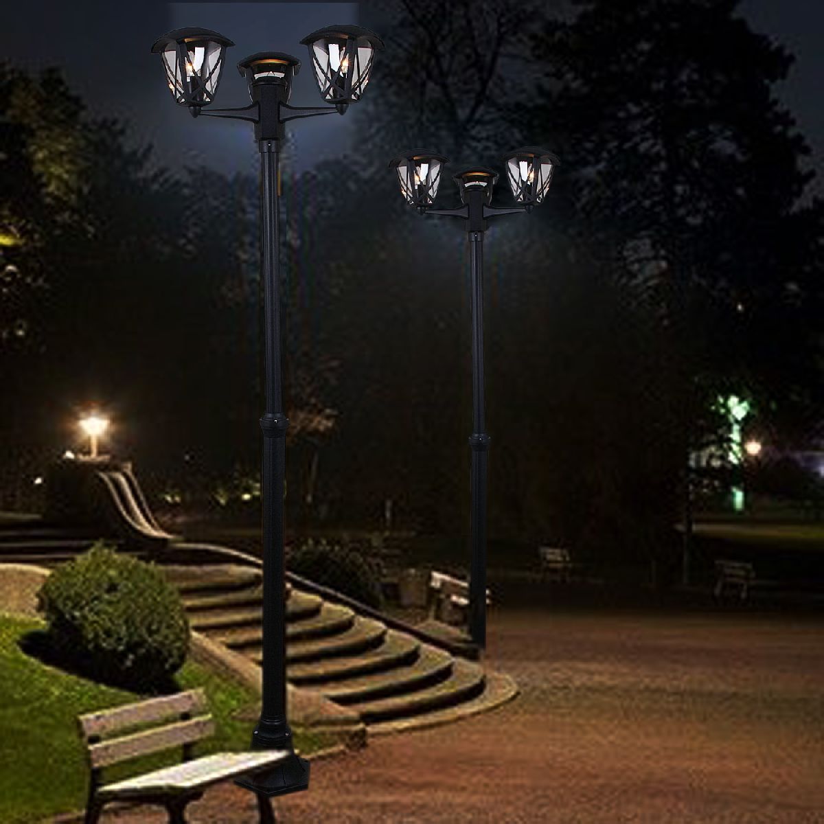 Садово-парковый светильник Reluce 08302-0.7-001SJ 2,2m BK
