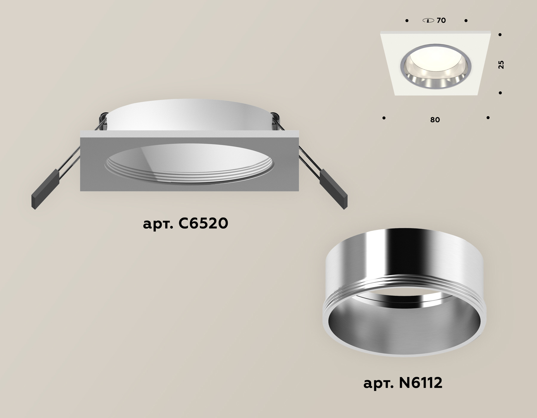 Встраиваемый светильник Ambrella Light Techno XC6520003 (C6520, N6112)