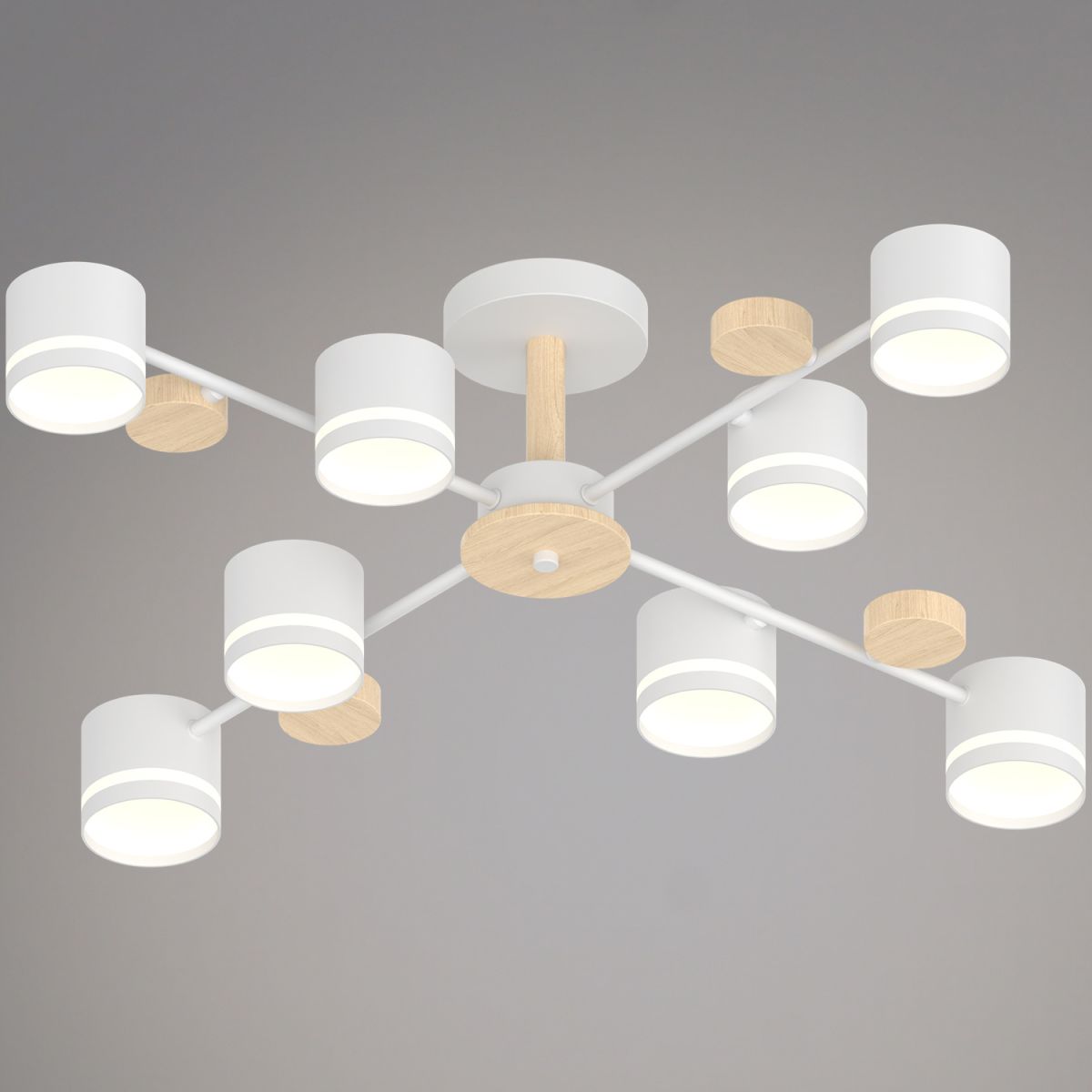 Люстра на штанге Reluce 68730-0.3-08 GX53 WH+WOOD