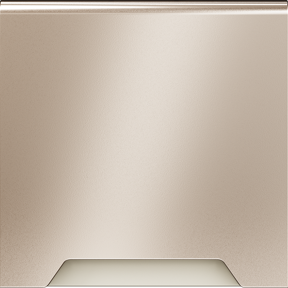 Накладка для розетки с заземлением защитными шторками и крышкой S70 Metal (платина) Voltum VLSM000810