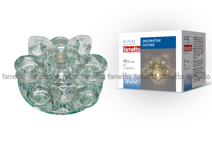 Встраиваемый светильник Fametto Fiore DLS-F123 G4 GLASSY/CLEAR