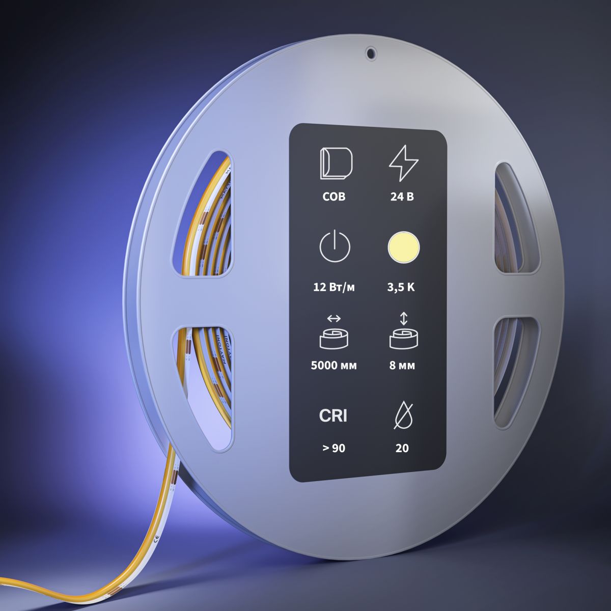 Светодиодная лента Maytoni Led Strip 24В COB 12Вт/м 3500К 5м IP 20 201309