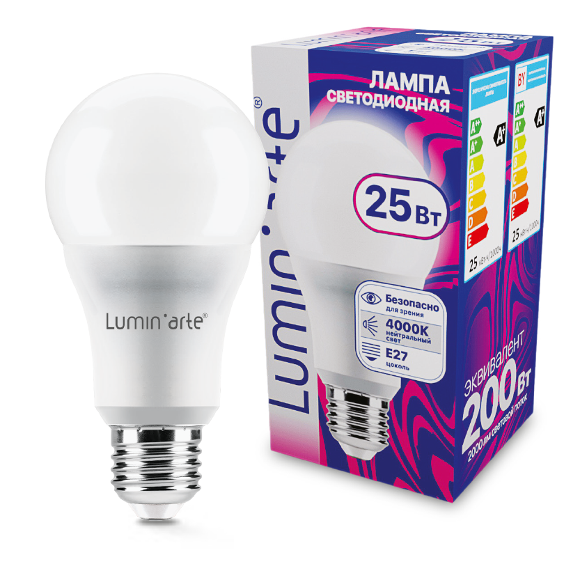 Светодиодная лампа Lumin'arte LSTD-A65-25W4KE27
