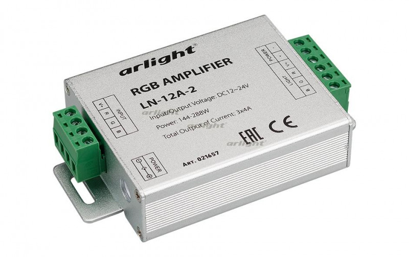 RGB-усилитель Arlight LN-12A-2 (12-24V, 144-288W) 021657