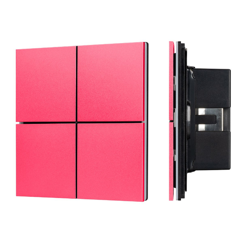 Кнопочная панель Arlight KNX-304-23-IN Rose Red BUS, Frameless 039664