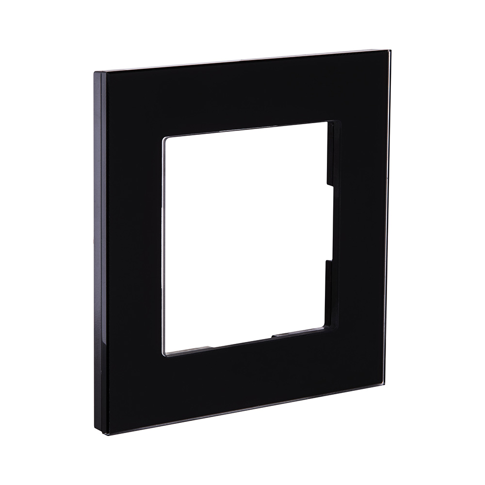 Рамка 1-постовая, стекло черный Kollinger Asthetik AS1BK
