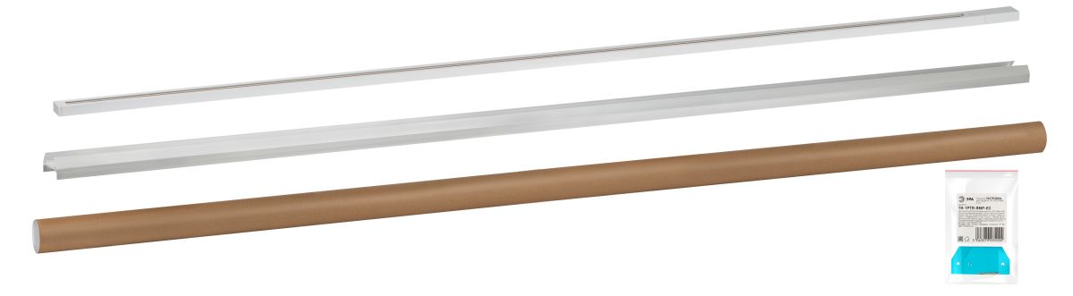 Комплект Эра TR-SET-200-1PT-PC WH шинопровод однофазный с профилем для натяжного потолка 2м белый Б0072544
