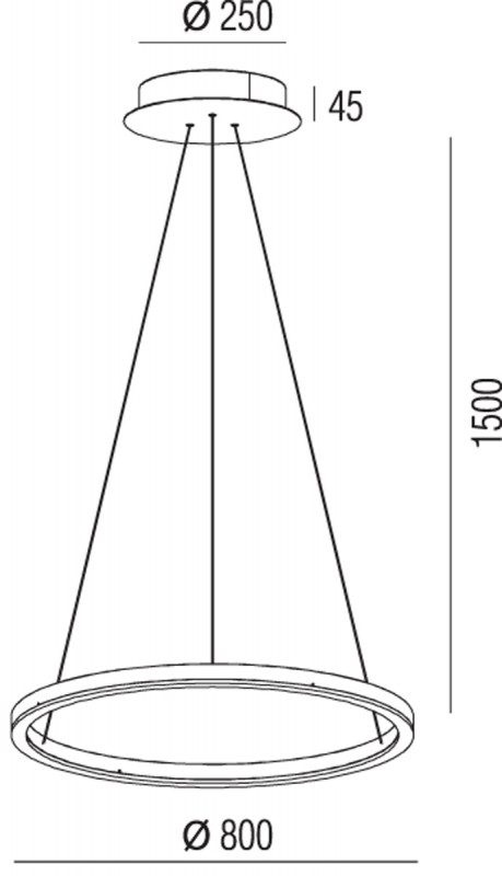 Подвесной светодиодный светильник Donolux Ringlet S111028/1 D800 Black