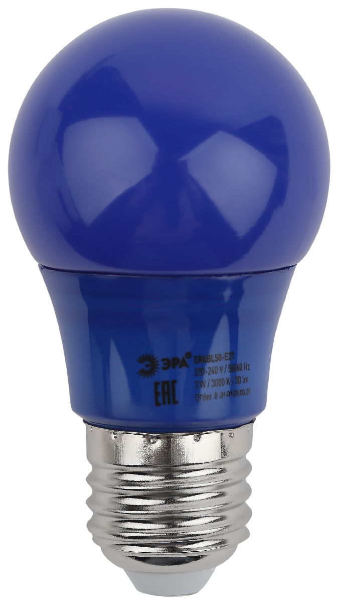 Лампа светодиодная Эра E27 3W 3000K ERABL50-E27 Б0049578
