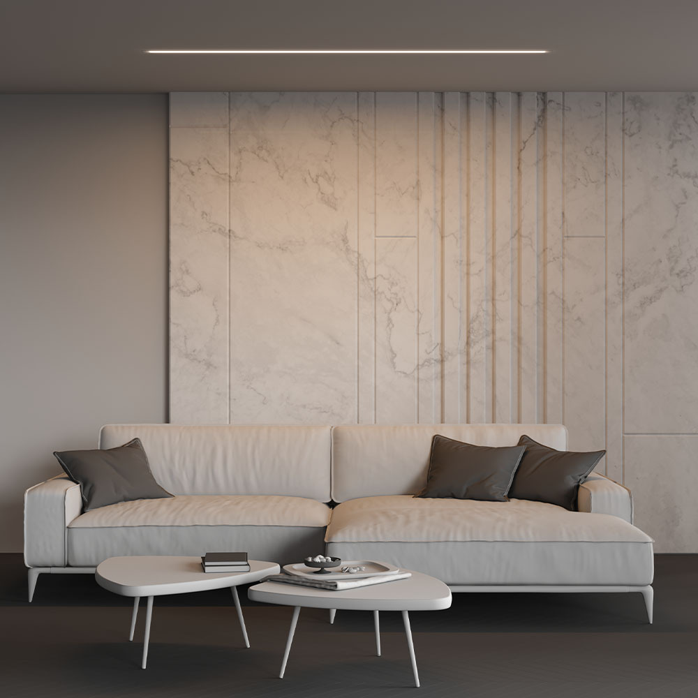 Линейный встраиваемый светильник Maytoni Technical 3000K 50x35 (Серебро, 2 м) LL313007