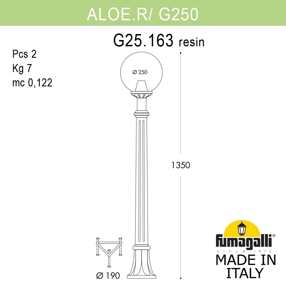 Ландшафтный светильник Fumagalli Globe 250 G25.163.000.BXF1R