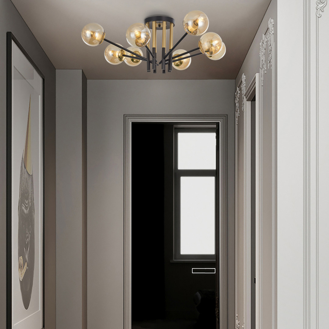 Потолочная люстра Arte Milano Neapolis 273708/8 BK/GD