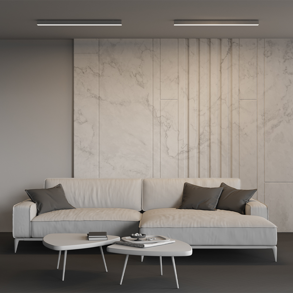 Линейный накладной светильник Maytoni Technical 3000K 50x50 (Серебро, 1 м) LL311019