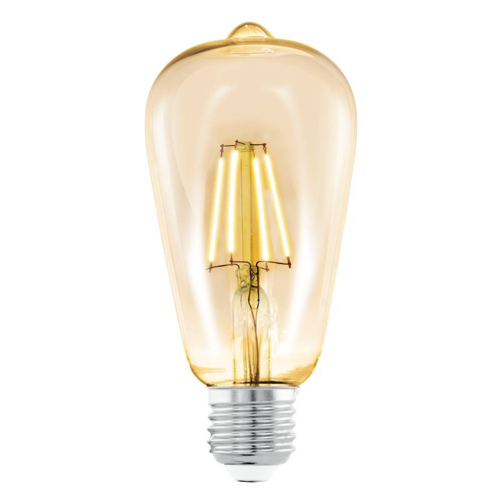 Лампа светодиодная филаментная диммируемая Eglo E27 4W 2200K янтарный 12871