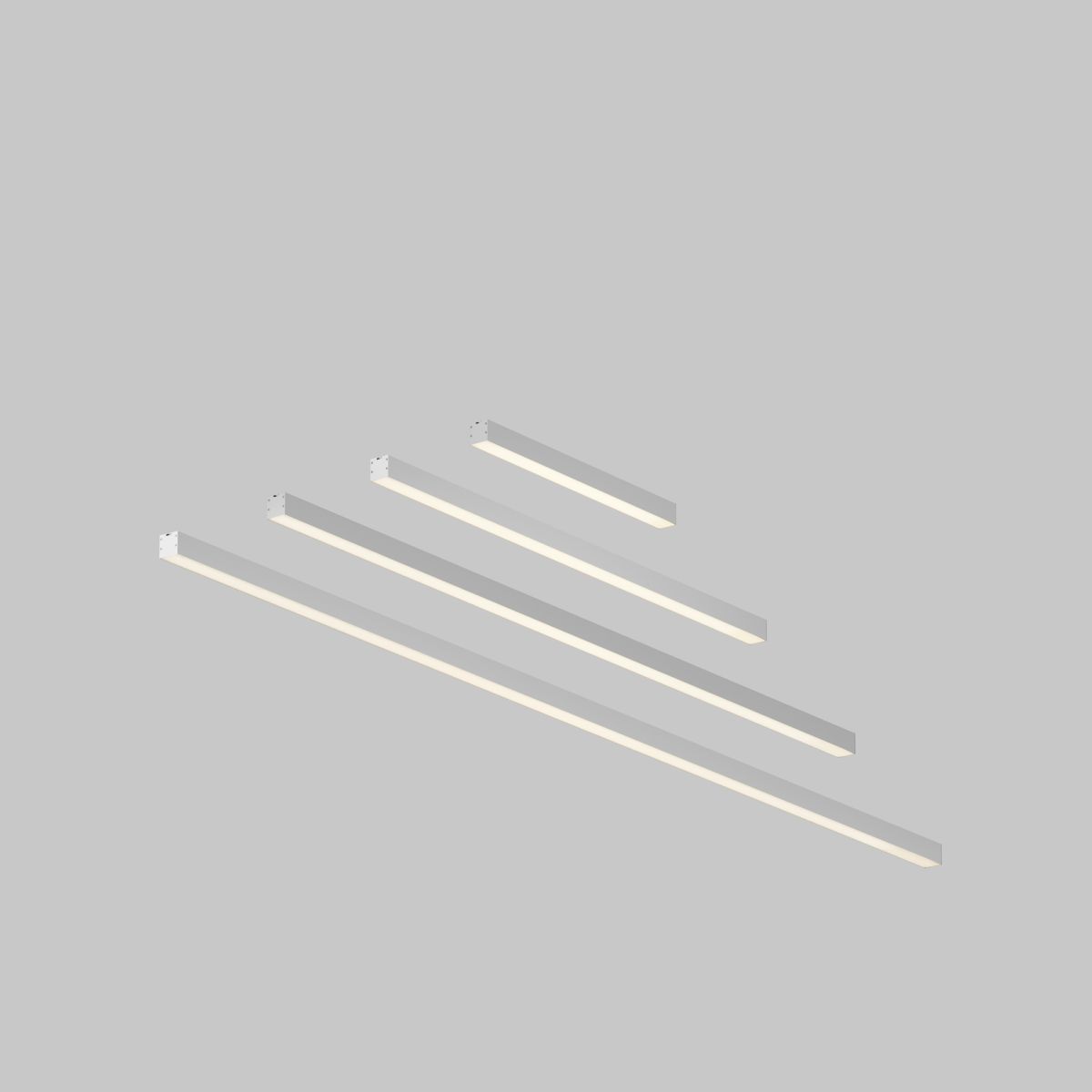 Линейный подвесной светильник Maytoni Technical 3000K 35x35 (Серебро, 1 м) LL312003