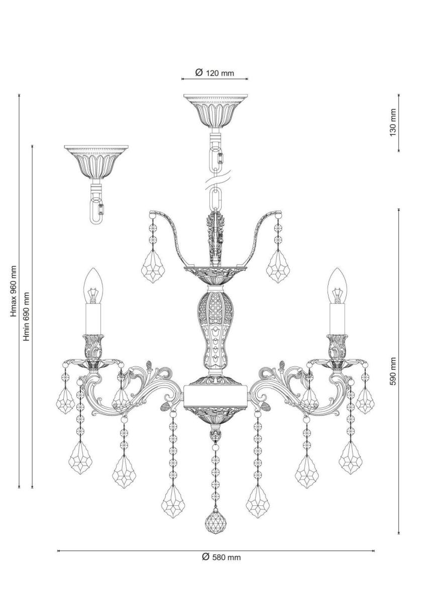 Подвесная люстра Lucia Tucci Barletta 122.6 Antique