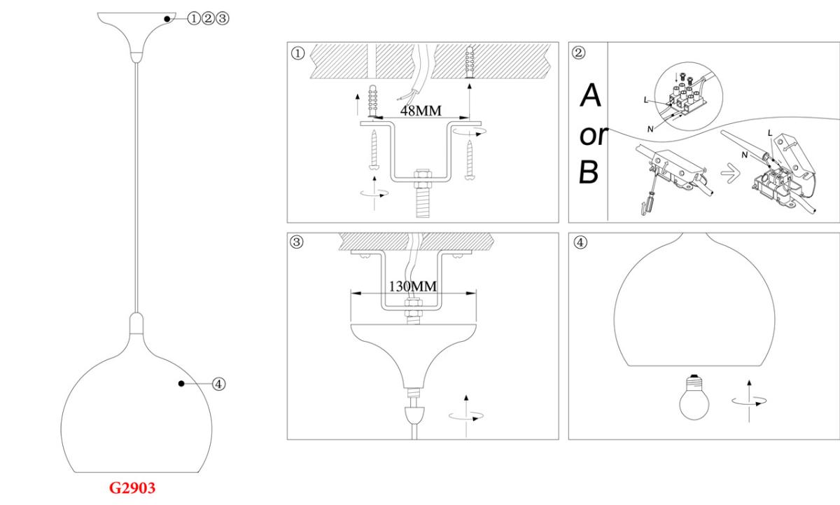 Подвесной светильник Odeon Light Bula 2903/1