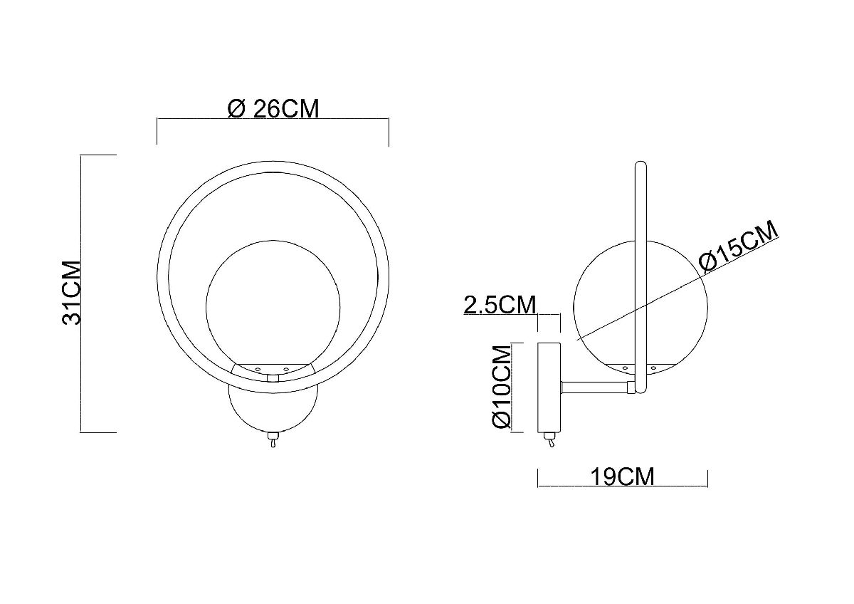 Бра Arte Lamp Matisse A7741AP-1BK