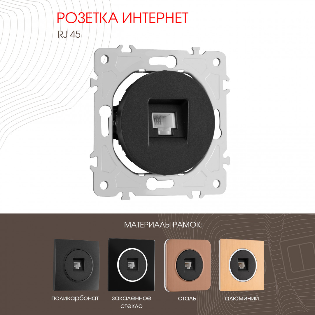 Розетка RJ45 Arte Milano 202.45-1.black