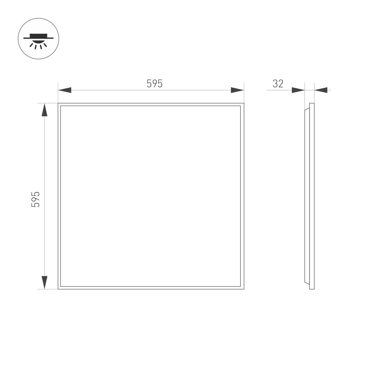 Светодиодная панель Arlight DL-TITAN-S600x600-40W Day4000-MIX (Белый, 120 deg, 230V, DALI) (IP40 Металл) 064970
