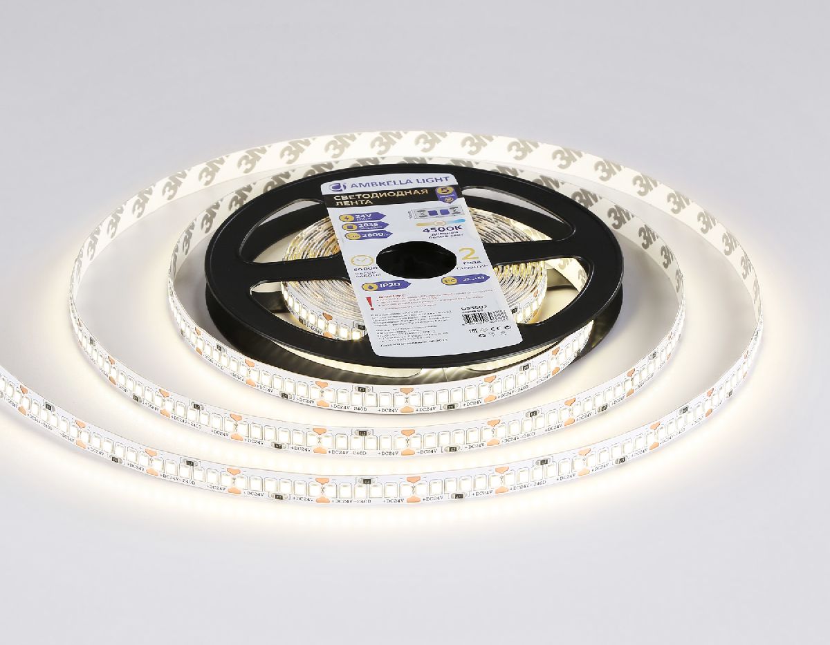 Светодиодная лента Ambrella Light LED Strip 24В 2835 22Вт/м 4500K 5м IP20 GS3502