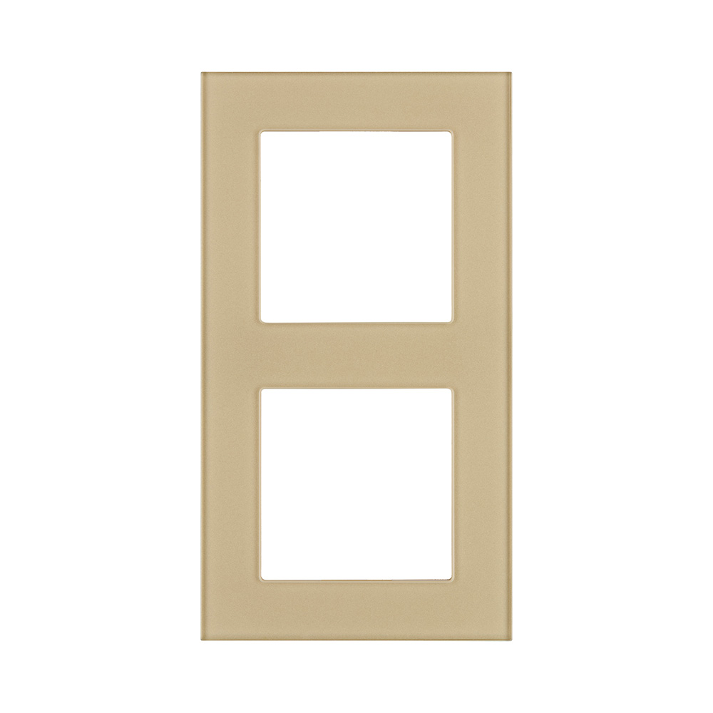 Рамка 2-постовая, стекло золотой Kollinger Asthetik AS2GD