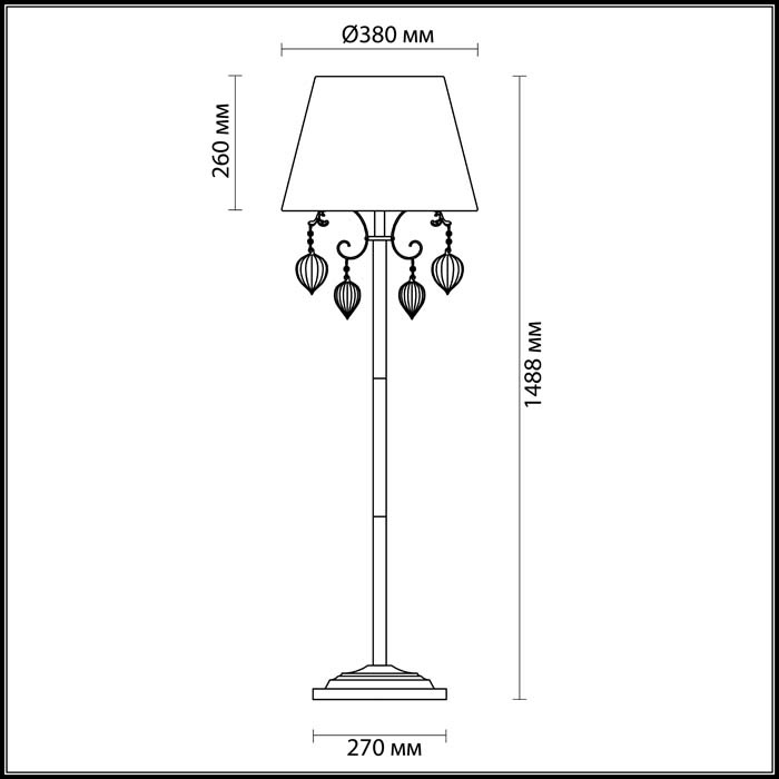Торшер Odeon Light Adriana 3922/1F