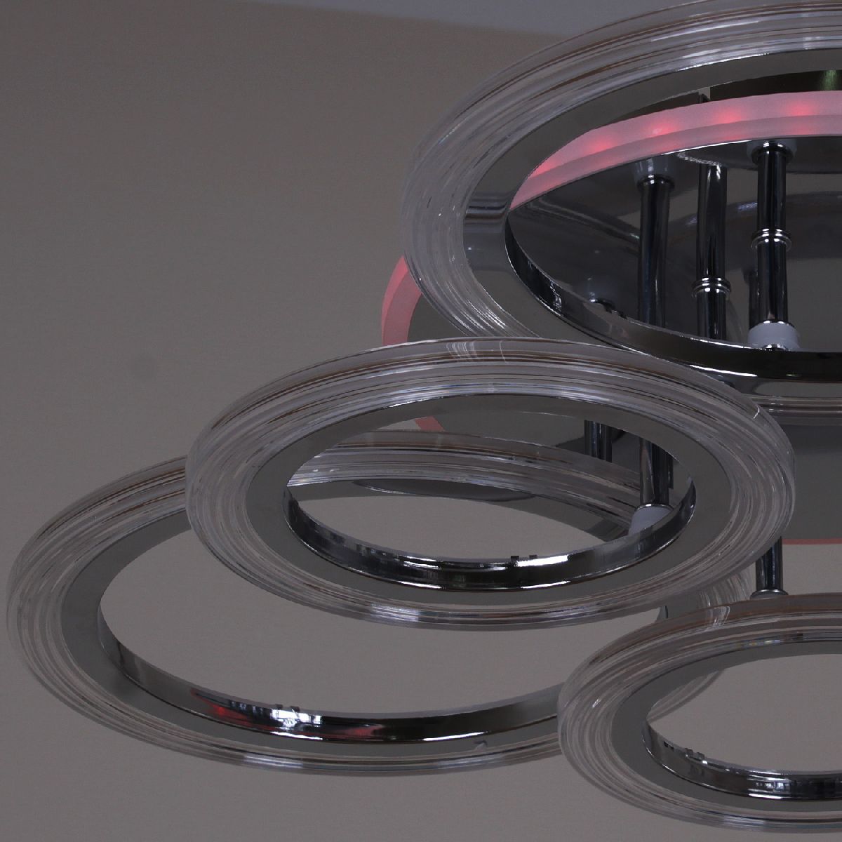 Потолочная люстра кольцами Reluce 09812-3.3-3+3D CR (RGB)
