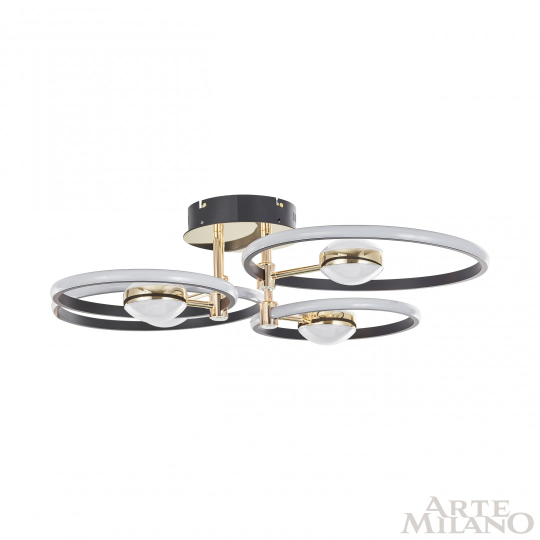Потолочный светильник Arte Milano Ferrara 276140/4+4 BK/GD