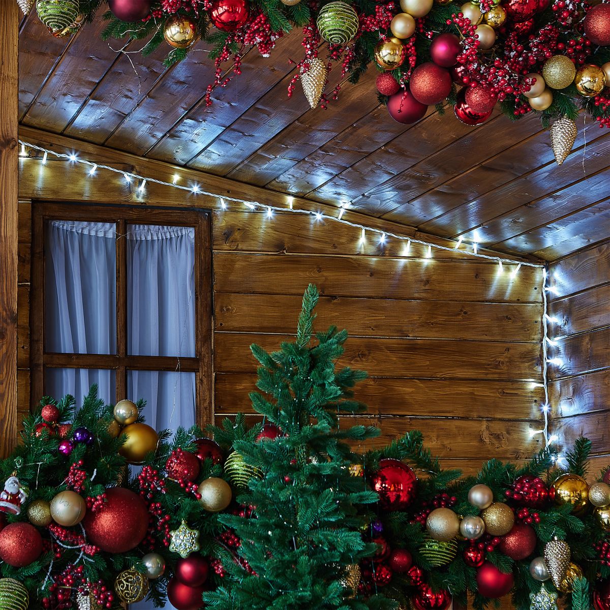 Гирлянда без вилки статическое свечение соединяемая Uniel ULD-F90PRO S10M-100/SWK WH UL-00013207