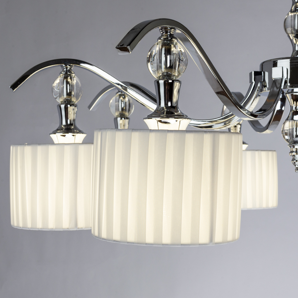 Потолочная люстра с тканевым абажуром Arte Lamp Ibiza A4038PL-8CC