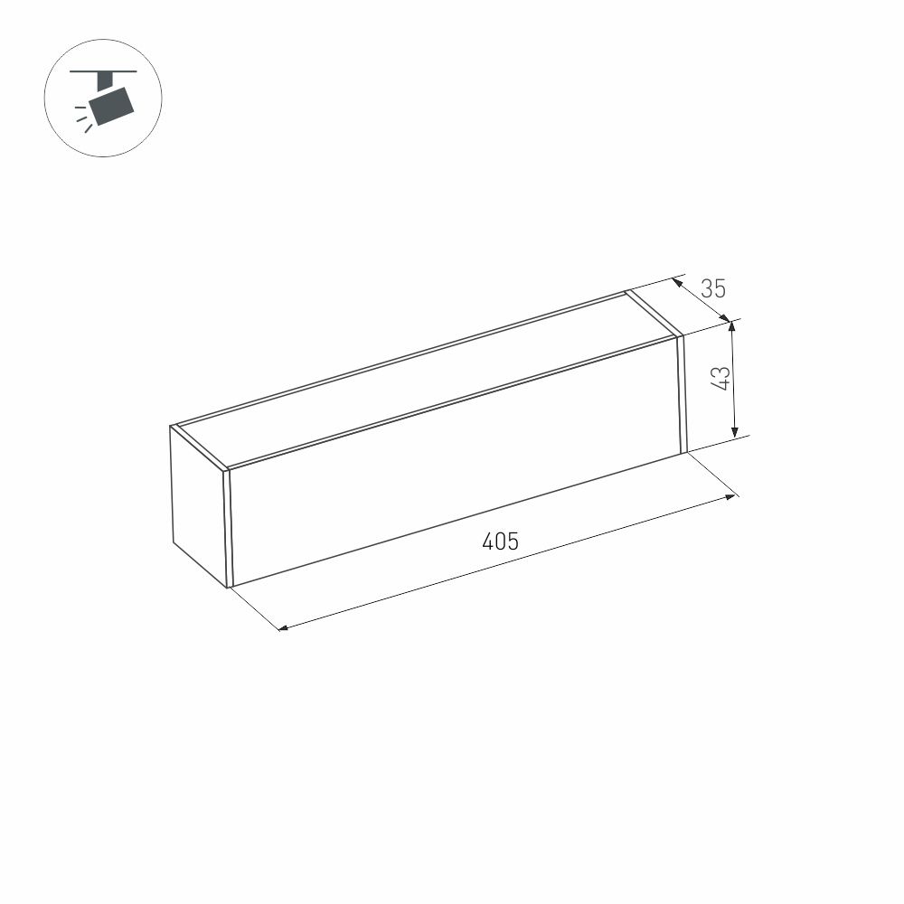 Трековый магнитный светильник Arlight MAG-FLAT-45-L405-12W Warm3000 (BK, 100 deg, 24V, DALI) 046580