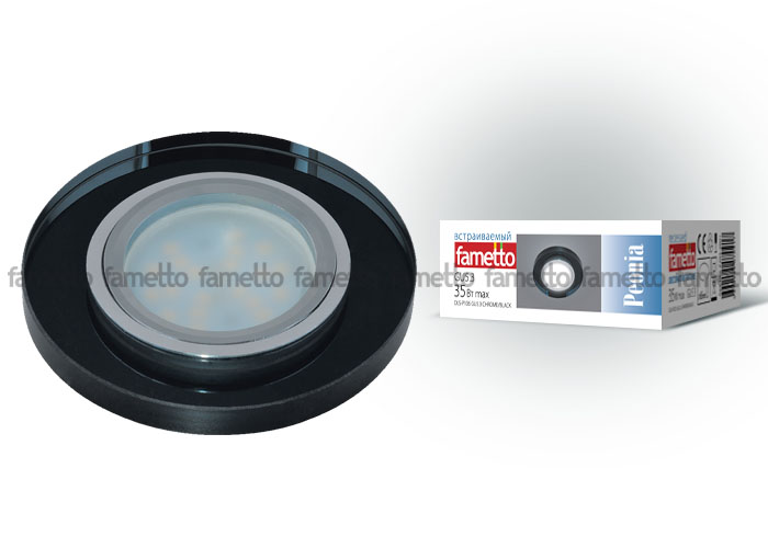 Встраиваемый светильник Fametto Peonia DLS-P106 GU5.3 CHROME/BLACK