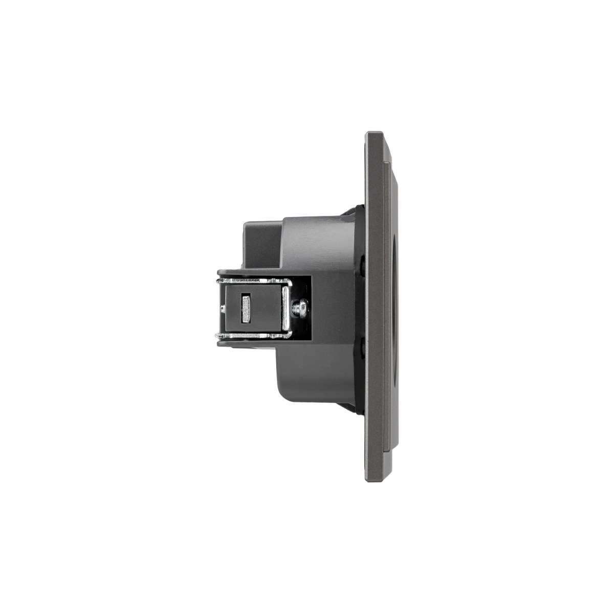 Розетка SETE 1-ая с/з с/у, со шторками 16А графит IP20/IP44 KRANZ KR-79-0701-3